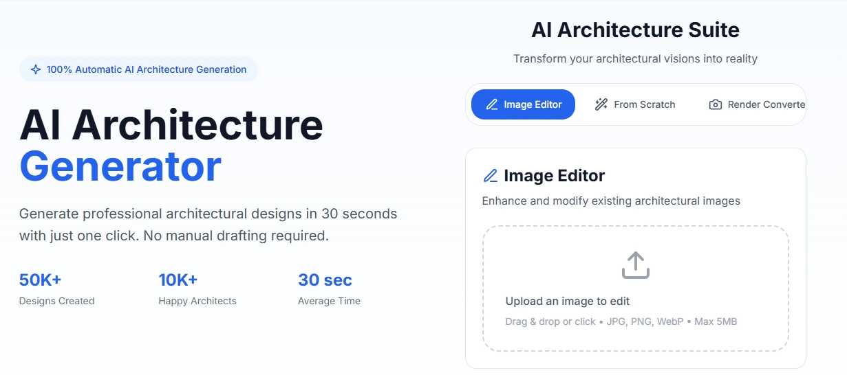AI Architectures Tool Interface - Generating architectural concepts from text prompts